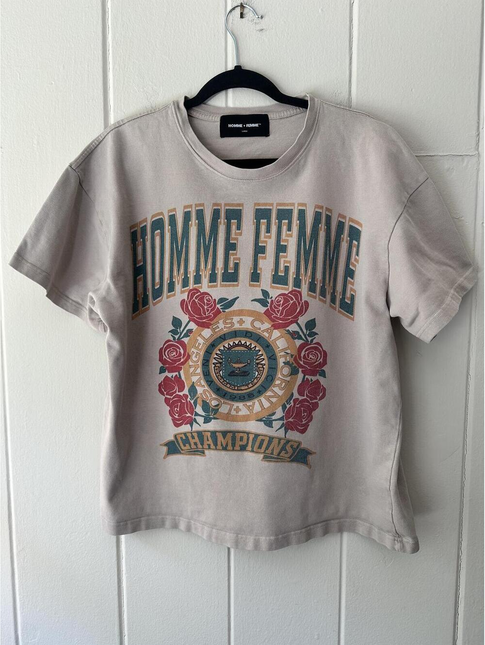 Homme + Femme Men's Collegiate Varsity Heavy Relaxed Boxy Tee Size Large [COPY]